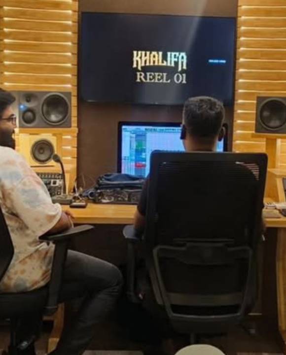 Khalifa dubbing process in Kochi studio with Prithviraj Sukumaran Khalifa dubbing process in Kochi studio with Prithviraj Sukumaran