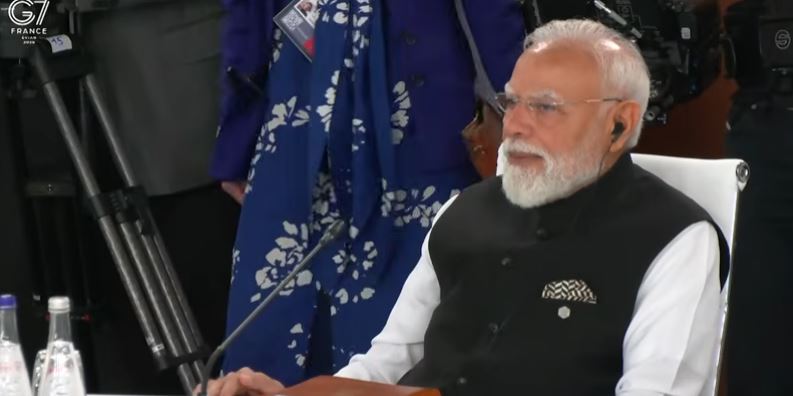 PM Modi speaking at G7 Summit session on safe AI rollout principles PM Modi speaking at G7 Summit session on safe AI rollout principles