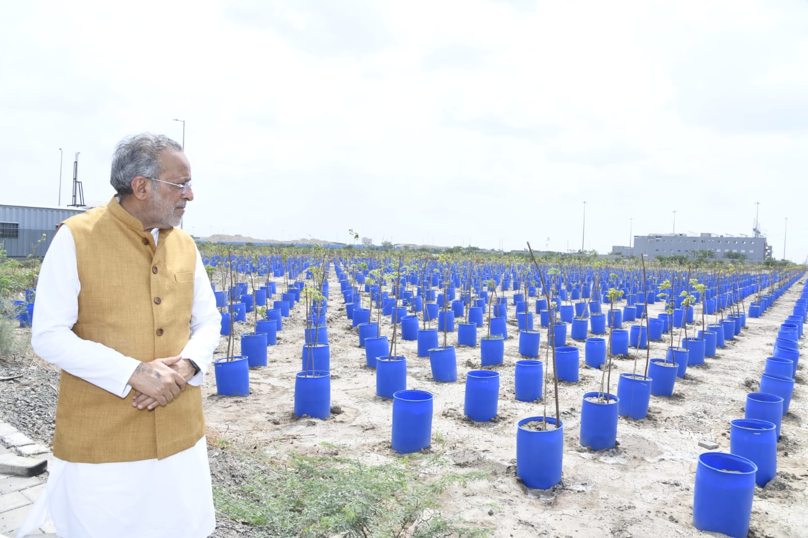 Dholera green belt afforestation project using Drum Method for saline soil Dholera green belt afforestation project using Drum Method for saline soil