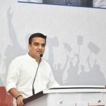 Youth listening to Gujarat Deputy CM at NAMO Yuva Samvad event Youth listening to Gujarat Deputy CM at NAMO Yuva Samvad event