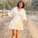 Hina Khan golden hour photography in ivory dress Hina Khan golden hour photography in ivory dress