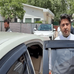 Fuel conservation carpool by Jyotiraditya Scindia and Ram Mohan Naidu Fuel conservation carpool by Jyotiraditya Scindia and Ram Mohan Naidu