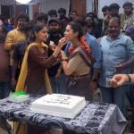Mega158 cake cutting ceremony with Nivetha Pethuraj, Anaswara Rajan, and team Mega158 cake cutting ceremony with Nivetha Pethuraj, Anaswara Rajan, and team