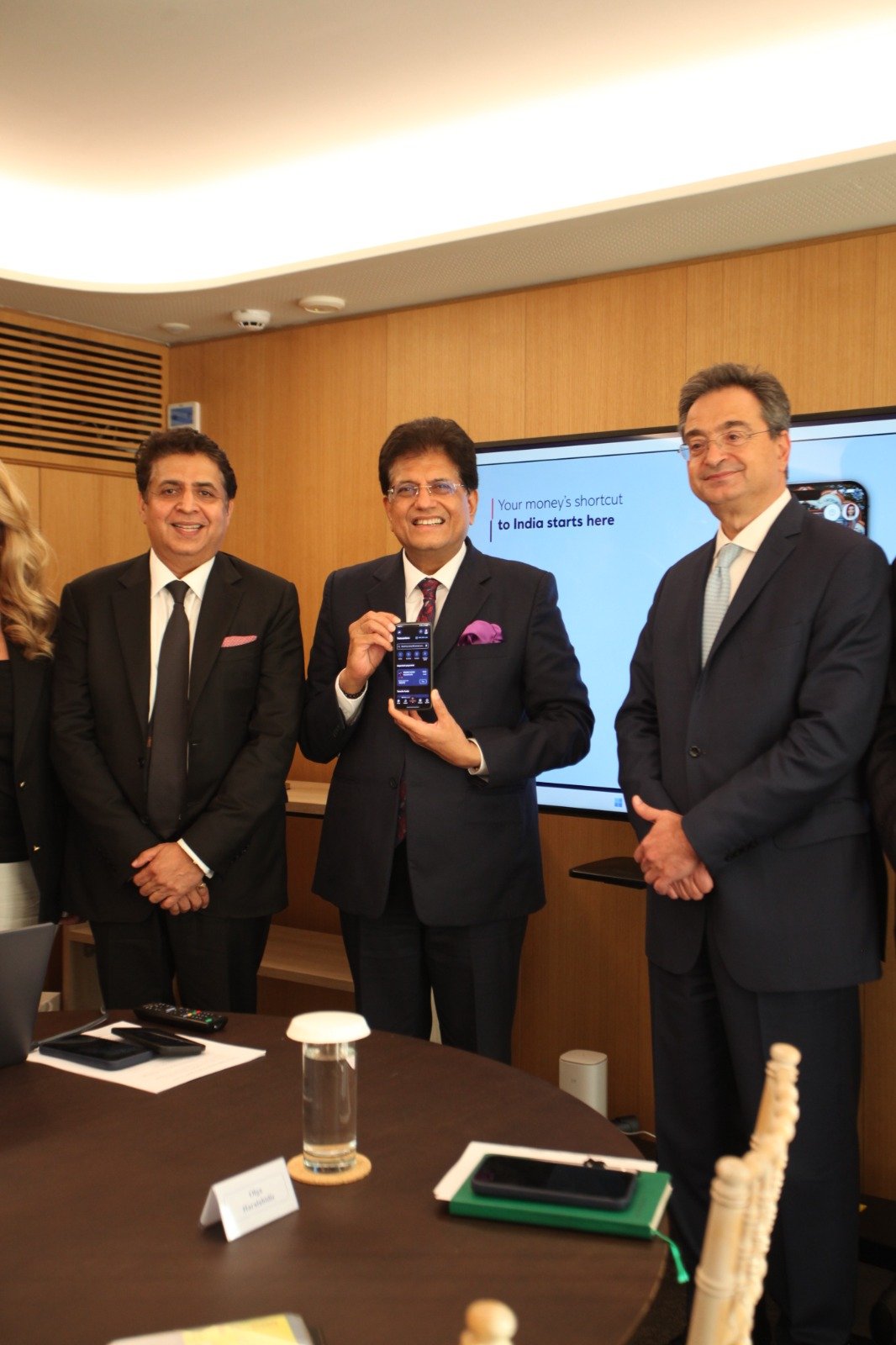 UPI live in Greece demonstration at Eurobank headquarters with Piyush Goyal UPI live in Greece demonstration at Eurobank headquarters with Piyush Goyal