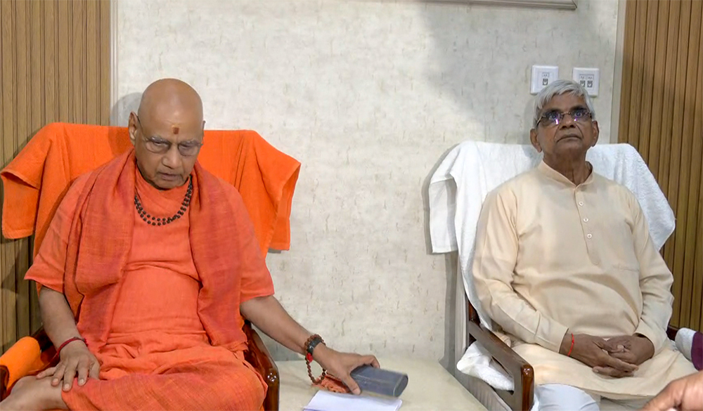 Ayodhya Ram temple trust press conference with trust treasurer Govind Dev Giri Ayodhya Ram temple trust press conference with trust treasurer Govind Dev Giri