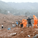 Rescue workers searching for survivors in Wayanad mudslide Rescue workers searching for survivors in Wayanad mudslide