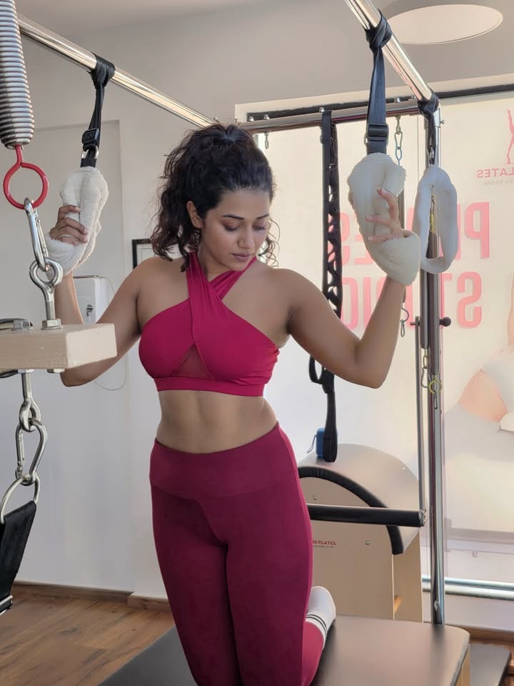 Shilpa Manjunath working out with a joyful fitness approach Shilpa Manjunath working out with a joyful fitness approach