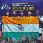 Indian gold medal winners at International Physics Olympiad 2026 celebration Indian gold medal winners at International Physics Olympiad 2026 celebration