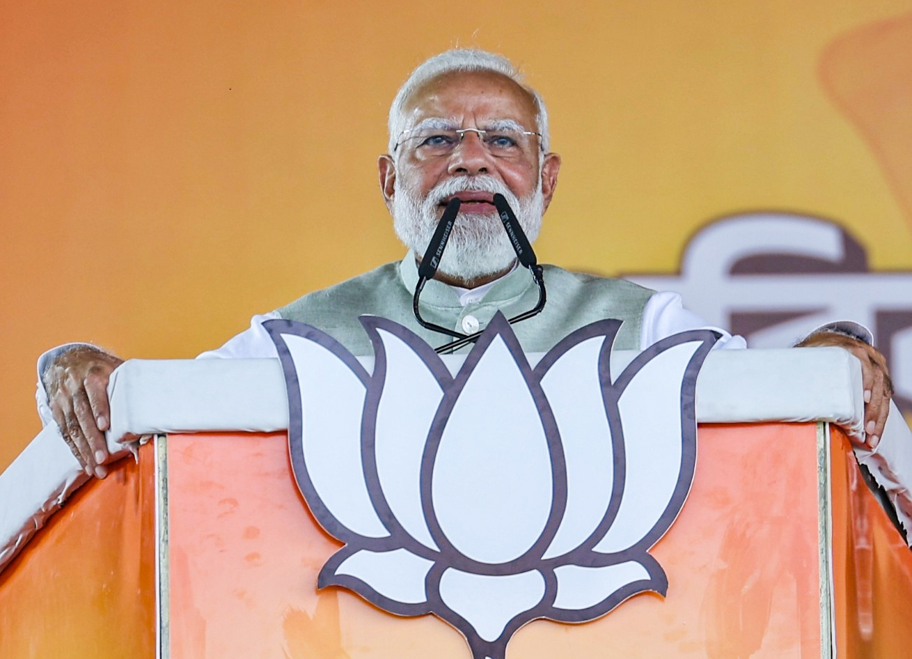 PM Modi addressing a political rally in West Bengal during election campaign PM Modi addressing a political rally in West Bengal during election campaign