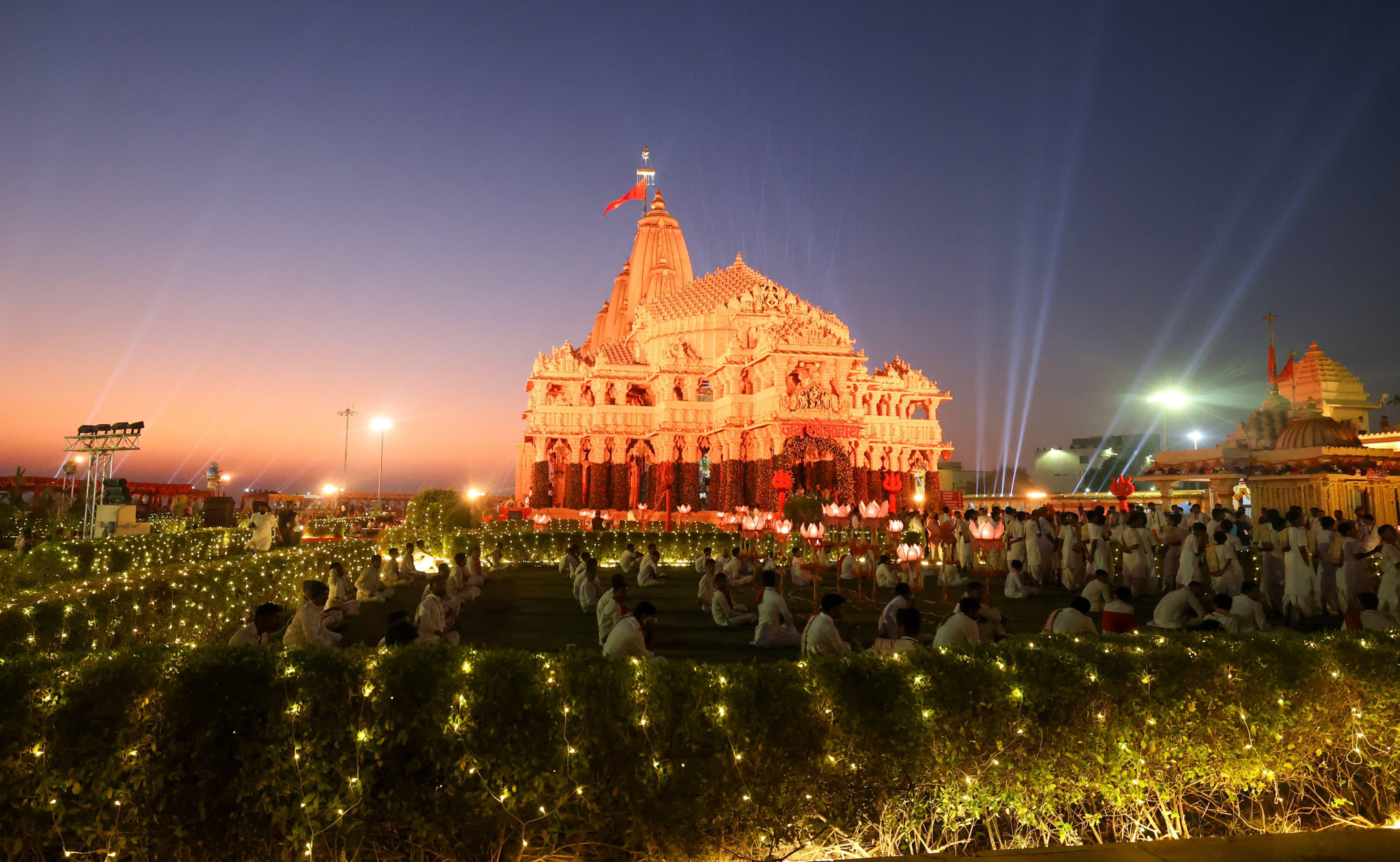 PM Modi at Somnath Temple ceremony celebrating India's culture thriving PM Modi at Somnath Temple ceremony celebrating India's culture thriving