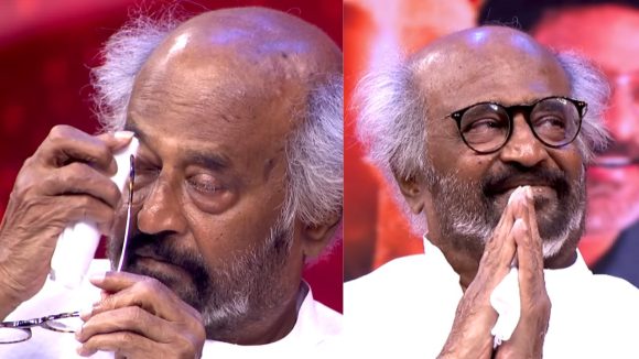 షాకింగ్: స్టేజ్ మీద కన్నీటి పర్యంతమైన రజినీకాంత్! ఏం జరిగిందో తెలుసా? షాకింగ్: స్టేజ్ మీద కన్నీటి పర్యంతమైన రజినీకాంత్! ఏం జరిగిందో తెలుసా?