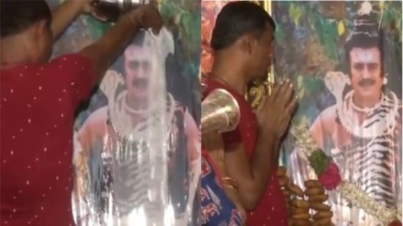 Rajinikanth Fan's Shivaratri Milk Abhishekam Goes Viral: Devotion or Obsession? Rajinikanth Fan's Shivaratri Milk Abhishekam Goes Viral: Devotion or Obsession?