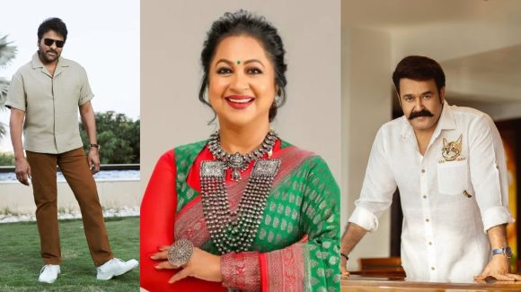 Radhika's Controversial Mohanlal vs Chiranjeevi Pick Sparks Mega Fan Outrage Radhika's Controversial Mohanlal vs Chiranjeevi Pick Sparks Mega Fan Outrage