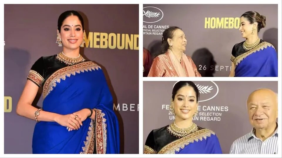 విరాట్ కోహ్లి రిసెప్షన్ లో శ్రీదేవి కట్టుకున్న చీర..ఇప్పుడా చీరలో మెరిసిన జాన్వీ కపూర్.. ప్రీమియర్ కు ప్రియుడి ఫ్యామిలీ! విరాట్ కోహ్లి రిసెప్షన్ లో శ్రీదేవి కట్టుకున్న చీర..ఇప్పుడా చీరలో మెరిసిన జాన్వీ కపూర్.. ప్రీమియర్ కు ప్రియుడి ఫ్యామిలీ!