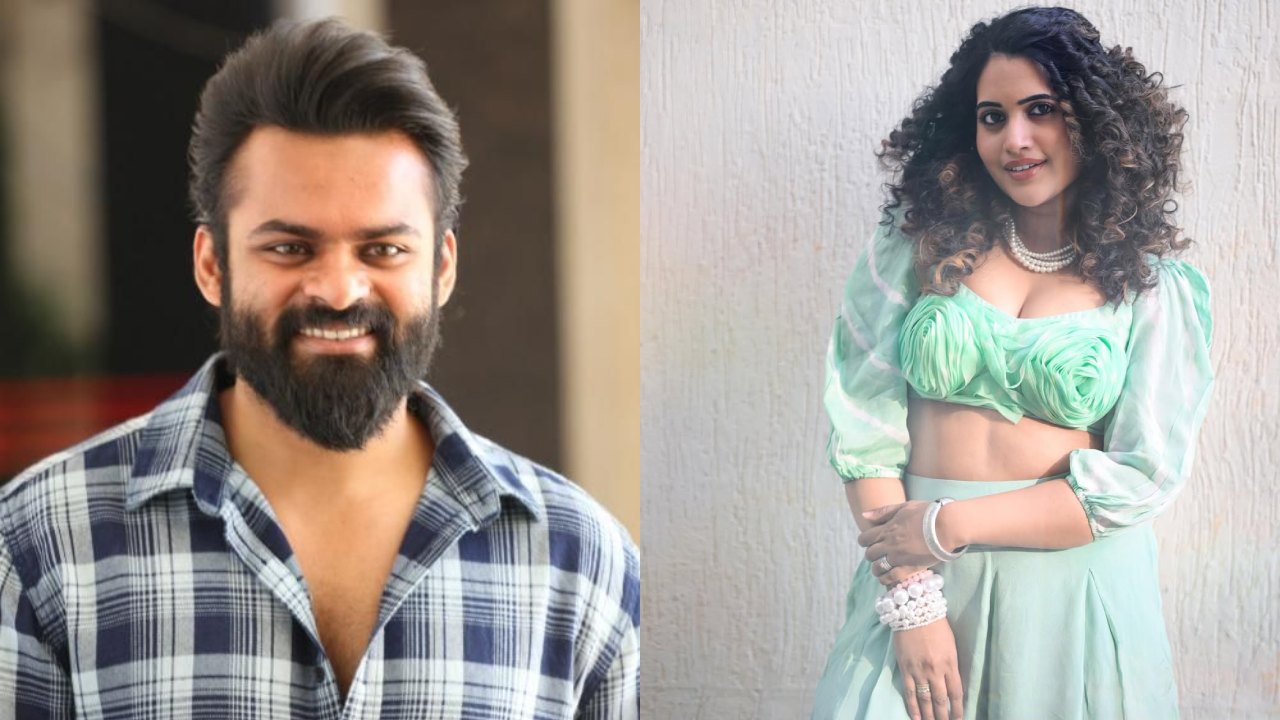 Sai Dharam Tej Rescues Anchor Sravanthi Amidst 500 Fans at Virupaksha Promotions Sai Dharam Tej Rescues Anchor Sravanthi Amidst 500 Fans at Virupaksha Promotions