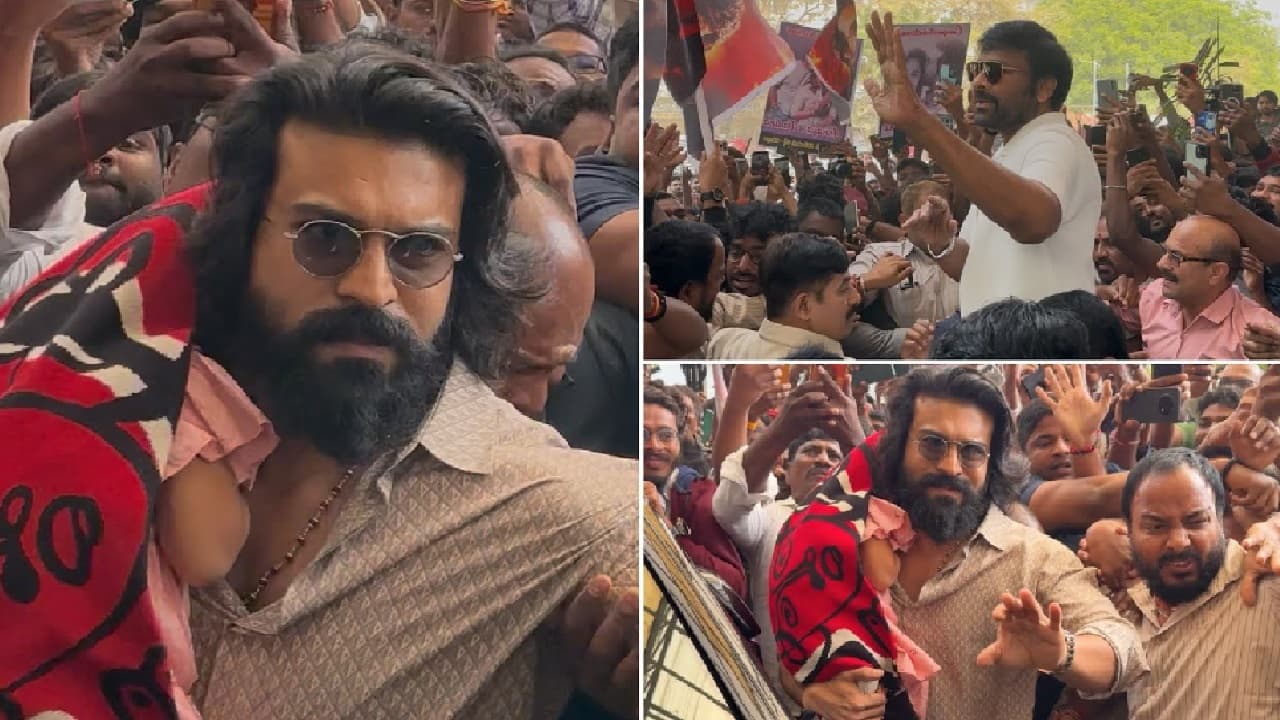 Ram Charan Angered as Fans Mob Klin Kaara at Hospital Ram Charan Angered as Fans Mob Klin Kaara at Hospital
