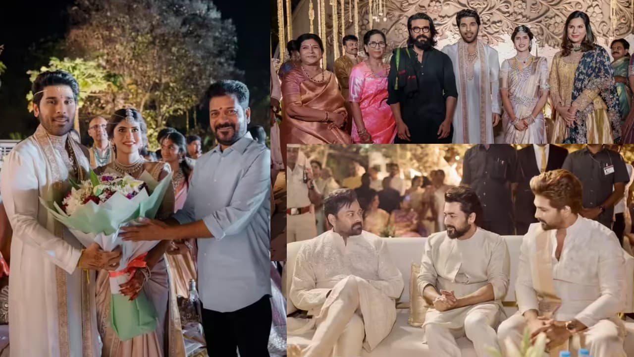 Allu Sirish Weds Nayanika: Megastar Chiranjeevi, Pawan Kalyan, Ram Charan & Surya Dazzle! Allu Sirish Weds Nayanika: Megastar Chiranjeevi, Pawan Kalyan, Ram Charan & Surya Dazzle!