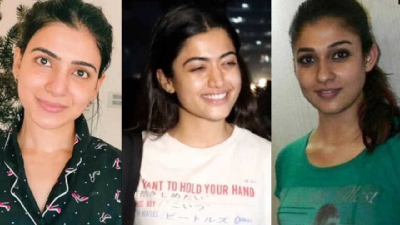Tollywood Heroines Without Makeup: Samantha, Rashmika, Sreeleela's Viral Natural Looks Tollywood Heroines Without Makeup: Samantha, Rashmika, Sreeleela's Viral Natural Looks