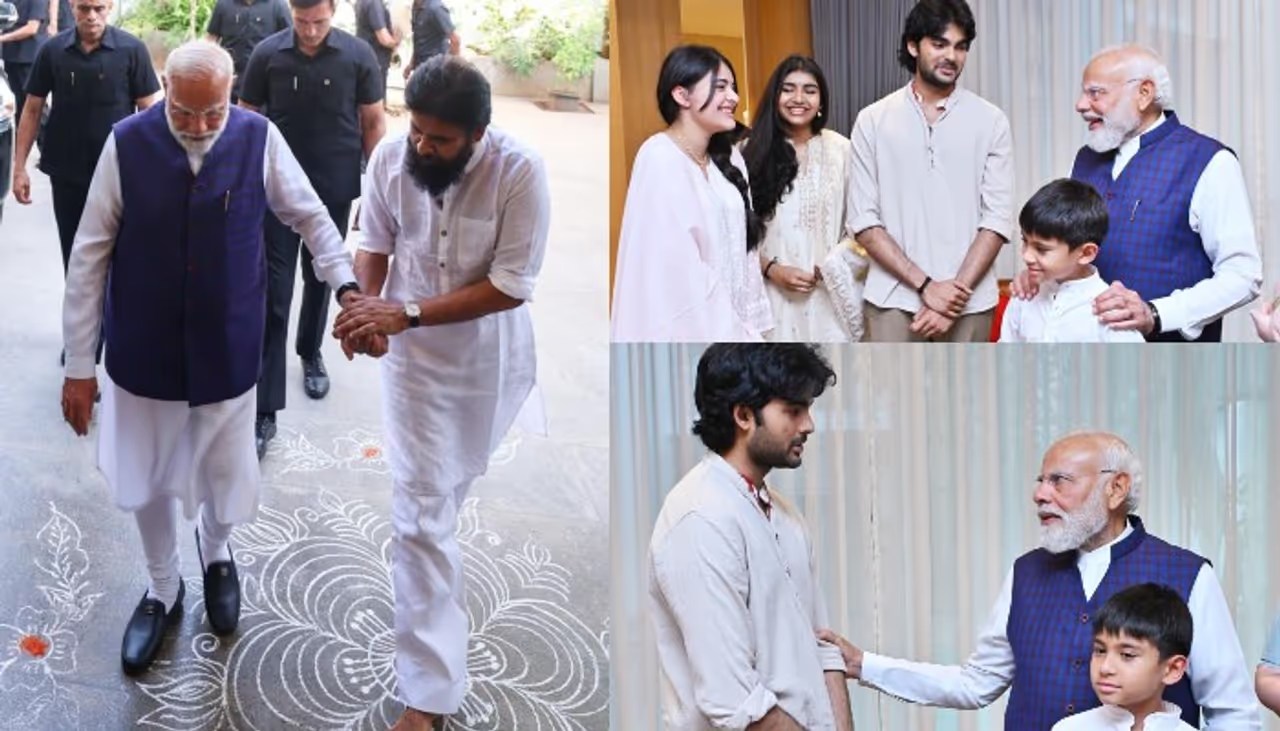 పవన్ కళ్యాణ్ ఇంట్లో మోదీ మాస్ మీటింగ్! మార్క్ శంకర్ తో ప్రధాని సరదా ముచ్చట్లు.. పిక్స్ వైరల్! పవన్ కళ్యాణ్ ఇంట్లో మోదీ మాస్ మీటింగ్! మార్క్ శంకర్ తో ప్రధాని సరదా ముచ్చట్లు.. పిక్స్ వైరల్!