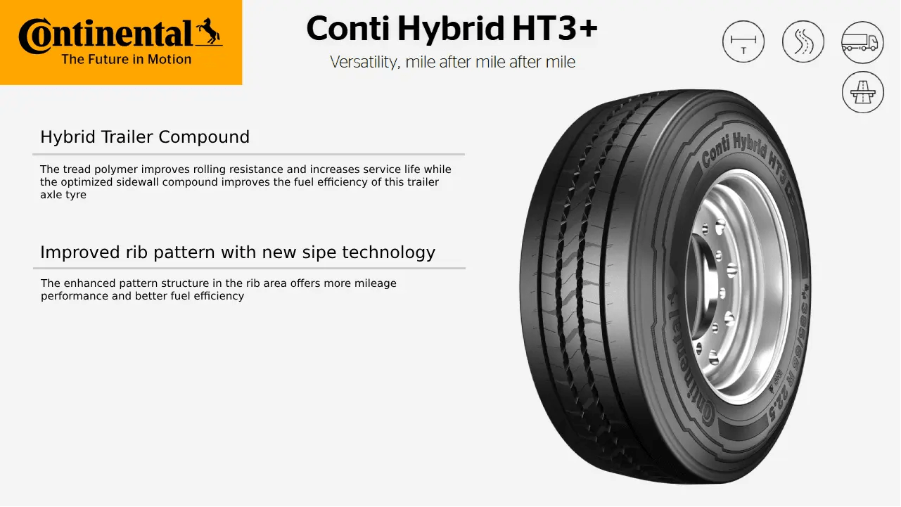 ANVELOPE VARA CONTINENTAL HYBRID HT3+ 385 65 R22.5 164K DOT 2023