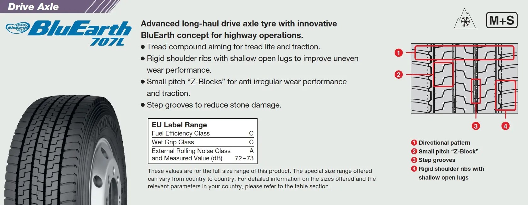 ANVELOPE VARA YOKOHAMA 707L 315 60 R22.5 152/148L —