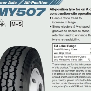 ANVELOPE VARA YOKOHAMA MY507 315 80 R22.5 156/150K — ANVELOPE VARA YOKOHAMA MY507 315 80 R22.5 156/150K —