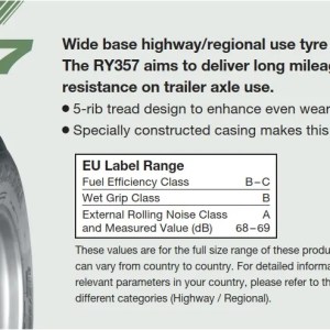 ANVELOPE VARA YOKOHAMA RY357 385 65 R22.5 164K — ANVELOPE VARA YOKOHAMA RY357 385 65 R22.5 164K —