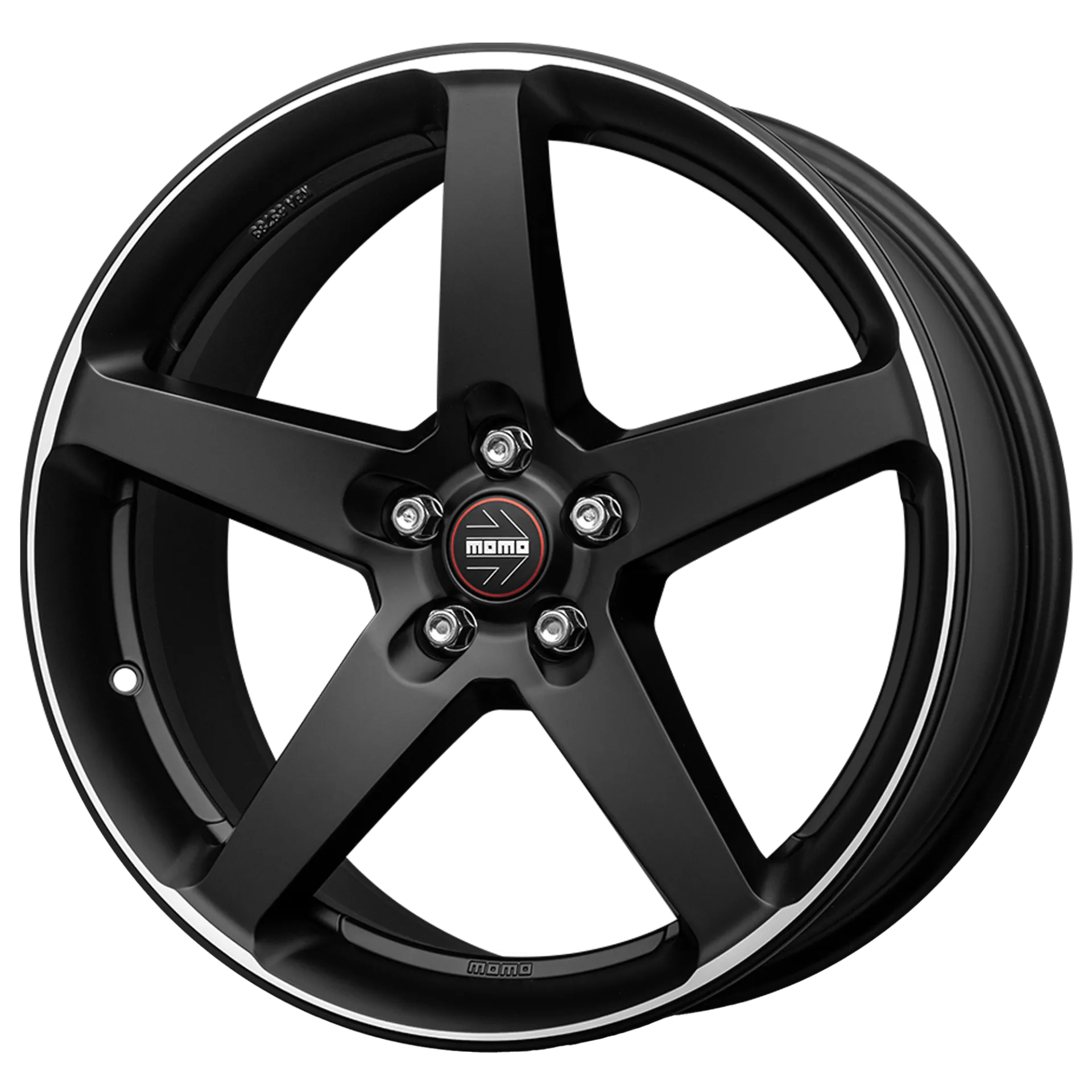 Jante MOMO Five Matt Black Polished 8J18 5X108 ET42