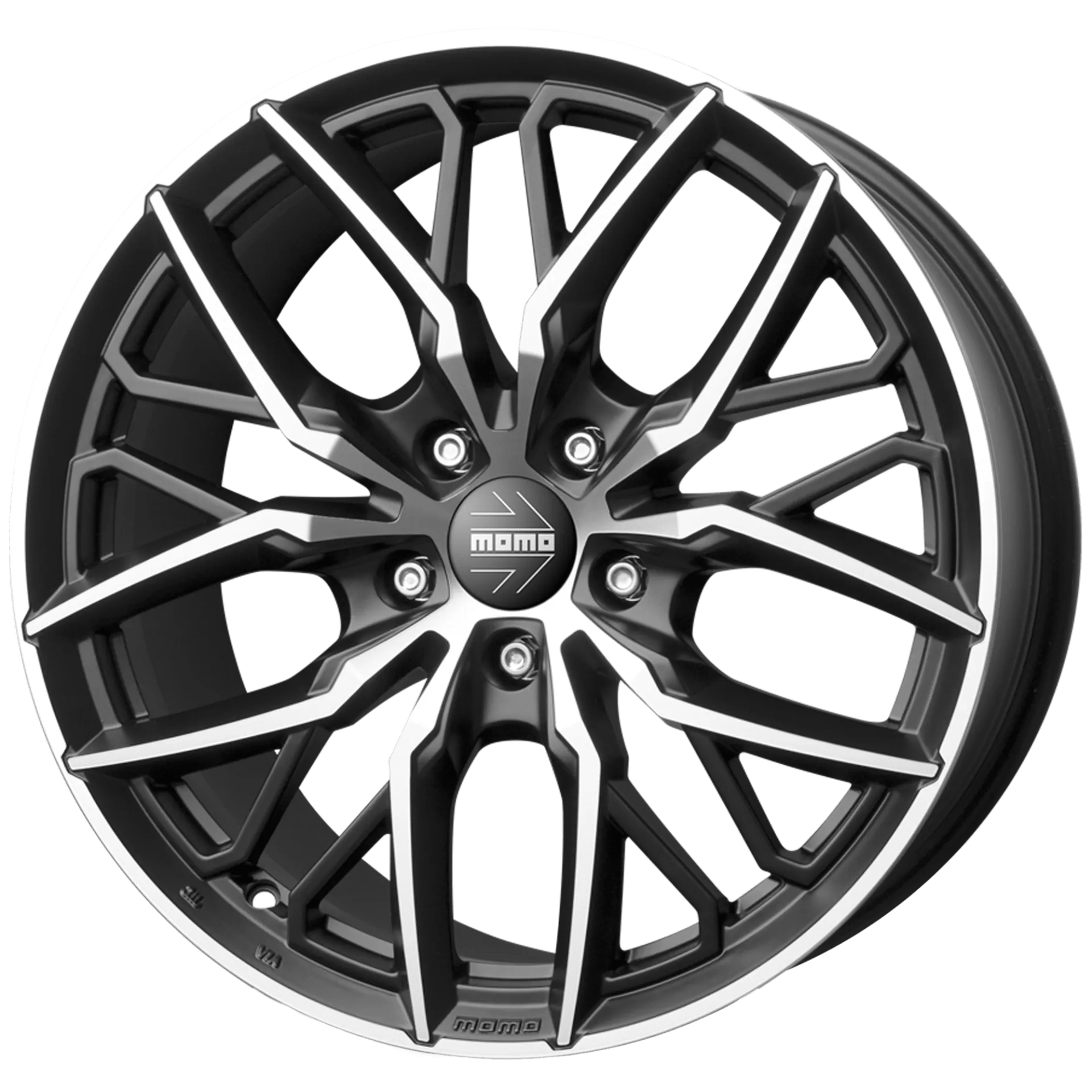 Jante MOMO Spider Matt Black Polished 8.5J19 5X110 ET30
