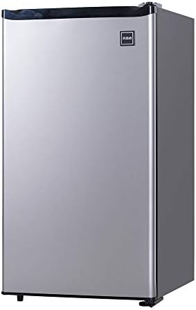 RCA RFR322-B RFR322 3.2 Cu Ft Single Door Mini Fridge with Freezer, Platinum, Stainless RCA RFR322-B RFR322 3.2 Cu Ft Single Door Mini Fridge with Freezer, Platinum, Stainless