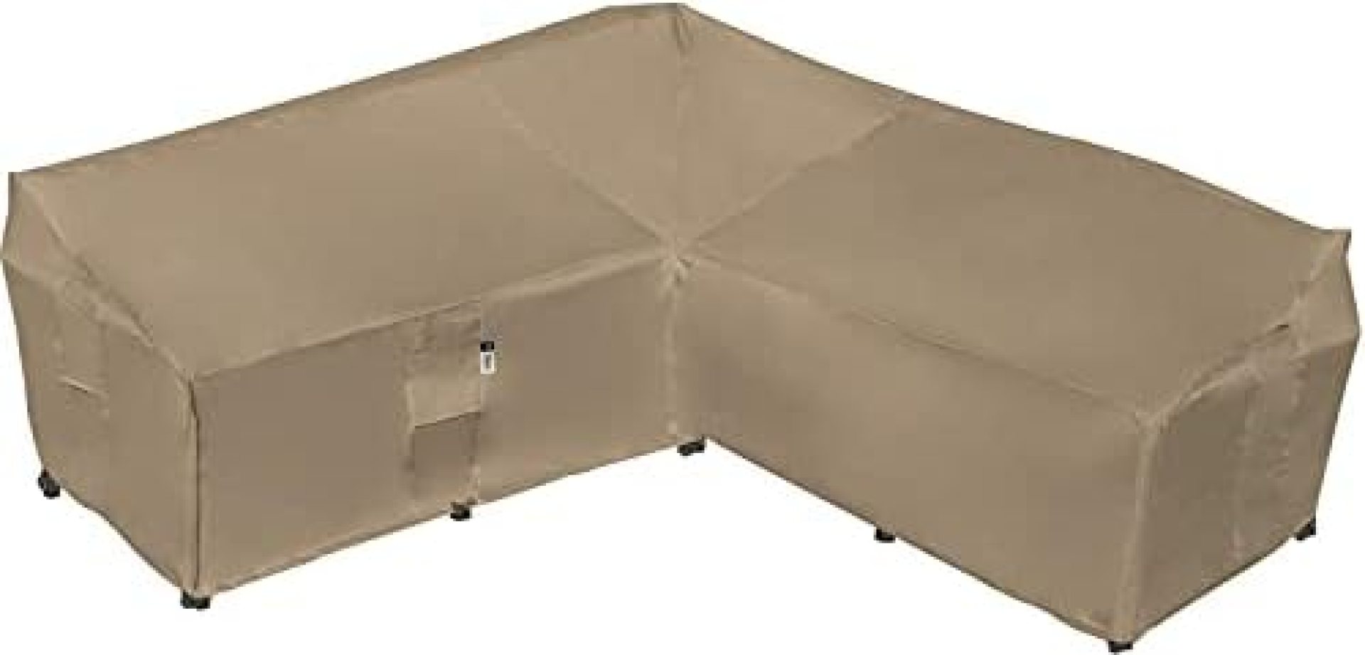 Heavy Duty Outdoor Sectional Sofa Cover, 100% Waterproof 600D Patio Sectional Couch Cover, Lawn Patio Furniture Cover (Desert Khaki, V-Shaped-90 x 90″) Heavy Duty Outdoor Sectional Sofa Cover, 100% Waterproof 600D Patio Sectional Couch Cover, Lawn Patio Furniture Cover (Desert Khaki, V-Shaped-90 x 90″)