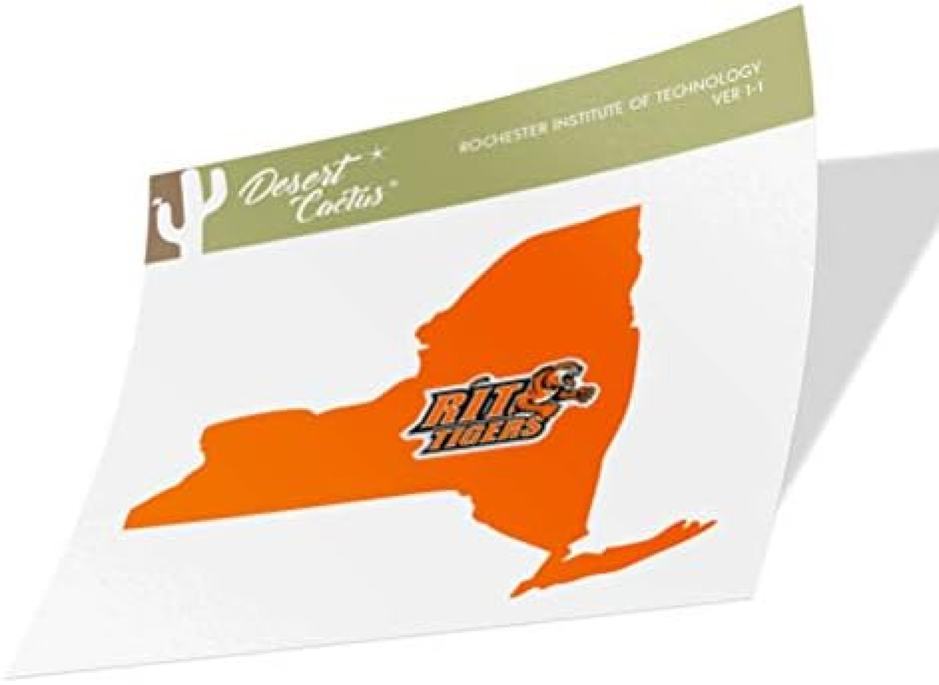 Rochester Institute of Technology RIT Tigers Vinyl Decal Laptop Water Bottle Car Scrapbook (State Border Sticker) Rochester Institute of Technology RIT Tigers Vinyl Decal Laptop Water Bottle Car Scrapbook (State Border Sticker)
