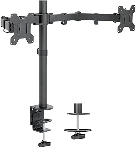 VIVO Dual LCD Monitor Desk Mount Stand Heavy Duty Fully Adjustable fits 2 /Two Screens up to 27″ (STAND-V002) VIVO Dual LCD Monitor Desk Mount Stand Heavy Duty Fully Adjustable fits 2 /Two Screens up to 27″ (STAND-V002)