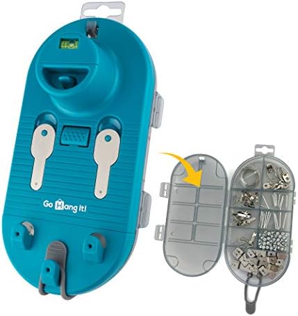 Go Hang It! Pro – The Original All-in-One Picture Hanging & Leveling Kit | Zero Measuring Required | Easily Hang Sawtooth/Wire Hangers | Includes Hardware Case +85 Pcs Picture Hanging Essentials Go Hang It! Pro – The Original All-in-One Picture Hanging & Leveling Kit | Zero Measuring Required | Easily Hang Sawtooth/Wire Hangers | Includes Hardware Case +85 Pcs Picture Hanging Essentials