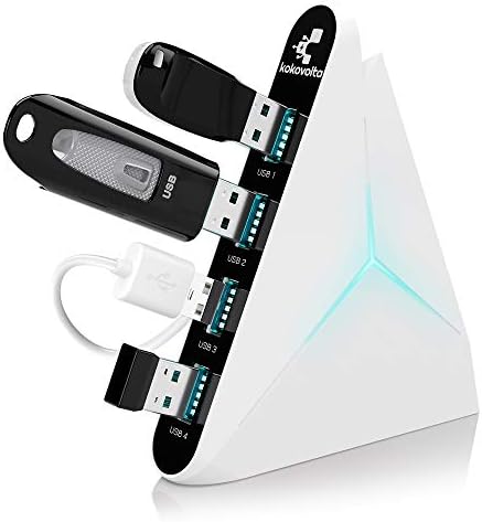 USB Hub 3.0 Vertical Data Hub with Long Cord – 4 Port Black & White Charger Splitter USB Extension Cable – Extra USB Ports for Devices Such as Xbox One PS4 PS5 Mac PC Laptop Desktop USB Hub 3.0 Vertical Data Hub with Long Cord – 4 Port Black & White Charger Splitter USB Extension Cable – Extra USB Ports for Devices Such as Xbox One PS4 PS5 Mac PC Laptop Desktop