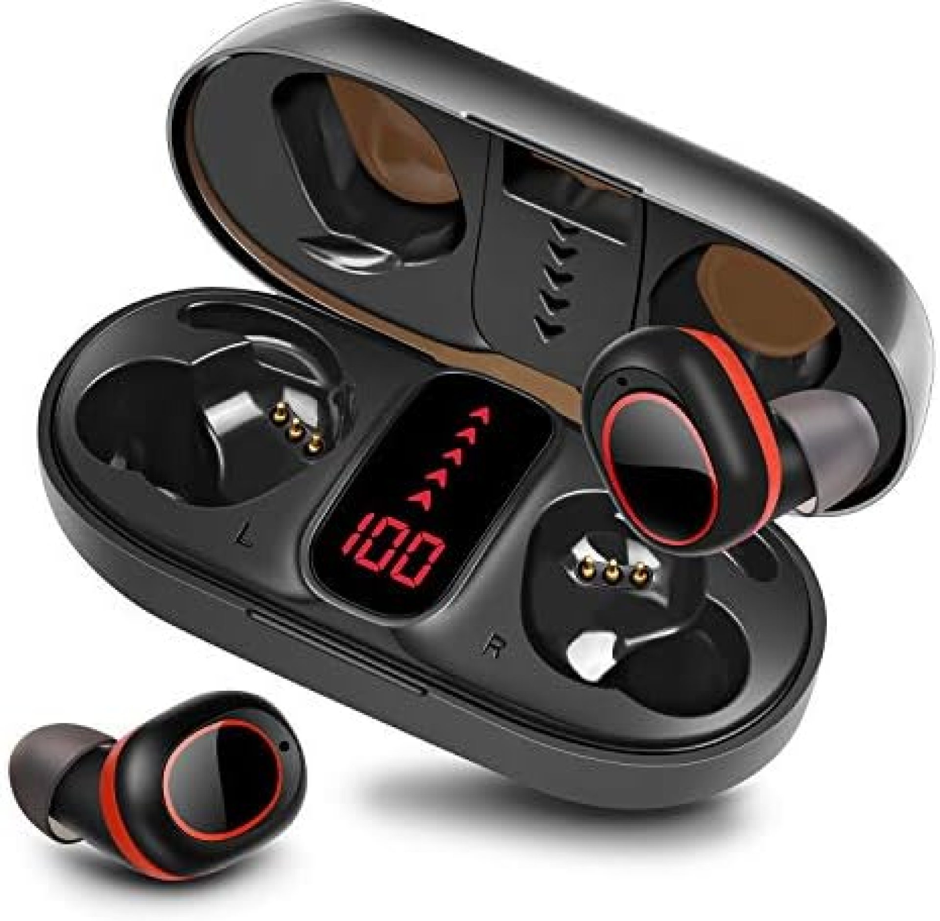 pendali Wireless Earbuds Bluetooth 5.1, IPX7 Waterproof Earbuds TWS Stereo Headphones with Portable Charging Case, LED Battery Display, Touch Control, in-Ear Earphones Headset for Sport/Travel/Gym pendali Wireless Earbuds Bluetooth 5.1, IPX7 Waterproof Earbuds TWS Stereo Headphones with Portable Charging Case, LED Battery Display, Touch Control, in-Ear Earphones Headset for Sport/Travel/Gym