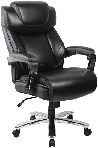 Flash Furniture HERCULES Series Big & Tall 500 lb. Rated Black LeatherSoft Executive Swivel Ergonomic Office Chair with Adjustable Headrest Flash Furniture HERCULES Series Big & Tall 500 lb. Rated Black LeatherSoft Executive Swivel Ergonomic Office Chair with Adjustable Headrest