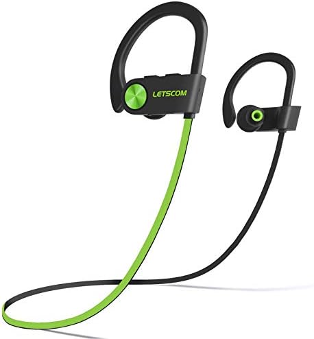 LETSCOM Bluetooth Headphones V5.0 IPX7 Waterproof, Wireless Sport Earphones, HiFi Bass Stereo Sweatproof Earbuds W/Mic, Noise Cancelling Headset for Workout, Running, Gym, 8 Hours Play time LETSCOM Bluetooth Headphones V5.0 IPX7 Waterproof, Wireless Sport Earphones, HiFi Bass Stereo Sweatproof Earbuds W/Mic, Noise Cancelling Headset for Workout, Running, Gym, 8 Hours Play time