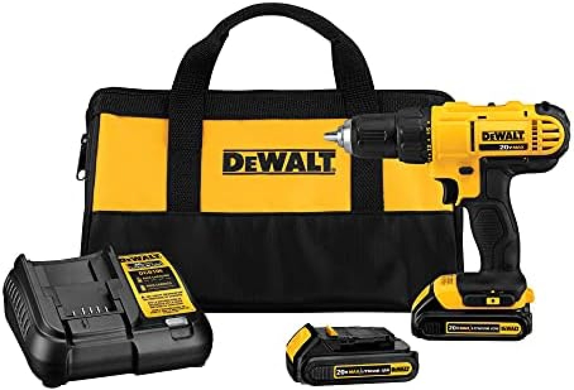 DEWALT 20V Max Cordless Drill / Driver Kit, Compact, 1/2-Inch (DCD771C2) DEWALT 20V Max Cordless Drill / Driver Kit, Compact, 1/2-Inch (DCD771C2)