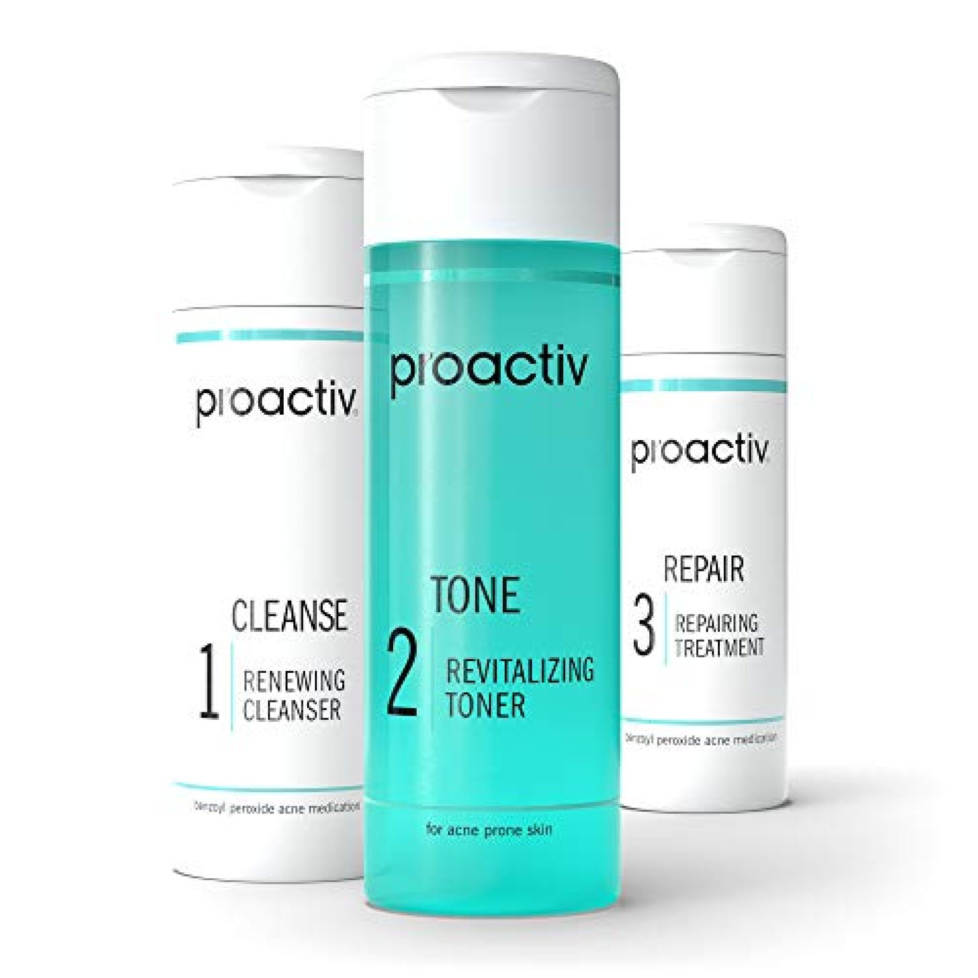 Proactiv 3 Step Acne Treatment – Benzoyl Peroxide Face Wash, Repairing Acne Spot Treatment for Face and Body, Exfoliating Toner – 30 Day Complete Acne Skin Care Kit Proactiv 3 Step Acne Treatment – Benzoyl Peroxide Face Wash, Repairing Acne Spot Treatment for Face and Body, Exfoliating Toner – 30 Day Complete Acne Skin Care Kit