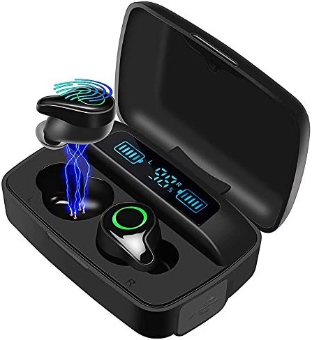 Waterproof Wireless Earbuds, Bluetooth 5.0 Wireless Headphone 156H Playtime Hi-Fi Stereo Sound, IPX7 Waterproof in-Ear Wireless Earphones w/Mic LCD Digital Display 2200mAh Rechargeable Case (Black) Waterproof Wireless Earbuds, Bluetooth 5.0 Wireless Headphone 156H Playtime Hi-Fi Stereo Sound, IPX7 Waterproof in-Ear Wireless Earphones w/Mic LCD Digital Display 2200mAh Rechargeable Case (Black)