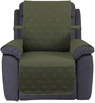 Ameritex Sofa Cover Reversible Water Resistant Furniture Protector Recliner Chair Cover with Elastic Strap Couch Cover for Pet Dog Children (23″-Recliner, Green+Navy Blue) Ameritex Sofa Cover Reversible Water Resistant Furniture Protector Recliner Chair Cover with Elastic Strap Couch Cover for Pet Dog Children (23″-Recliner, Green+Navy Blue)