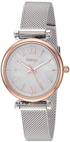 Fossil Women’s Carlie Mini Silver-Tone Stainless Steel Quartz Watch Fossil Women’s Carlie Mini Silver-Tone Stainless Steel Quartz Watch