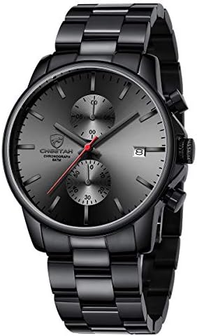 GOLDEN HOUR Fashion Business Mens Watches with Stainless Steel Waterproof Chronograph Quartz Watch for Men, Auto Date GOLDEN HOUR Fashion Business Mens Watches with Stainless Steel Waterproof Chronograph Quartz Watch for Men, Auto Date