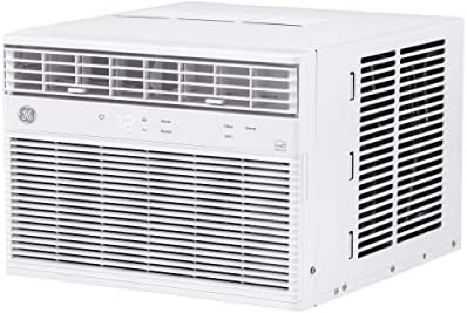 GE 8,000 BTU Smart Window Air Conditioner, Cools up to 350 sq. Ft, Easy Install Kit Included, Energy Star Certified, 8000 115V, White GE 8,000 BTU Smart Window Air Conditioner, Cools up to 350 sq. Ft, Easy Install Kit Included, Energy Star Certified, 8000 115V, White