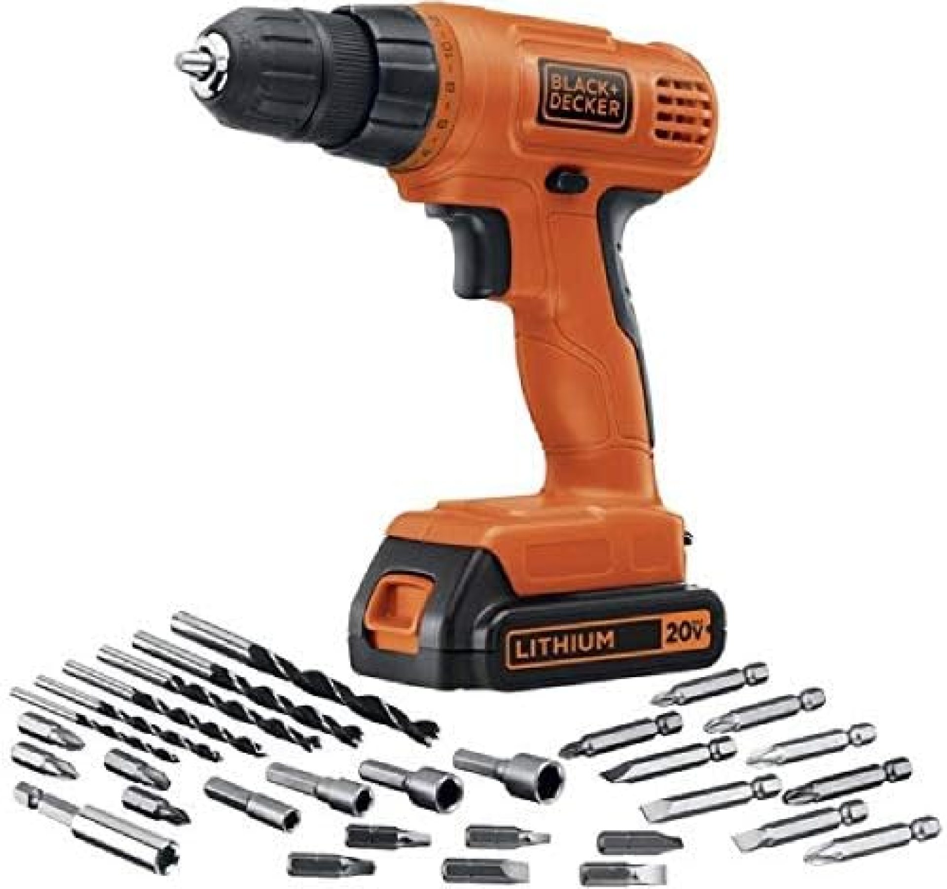 BLACK+DECKER 20V Max Cordless Drill / Driver with 30-Piece Accessories (LD120VA) BLACK+DECKER 20V Max Cordless Drill / Driver with 30-Piece Accessories (LD120VA)