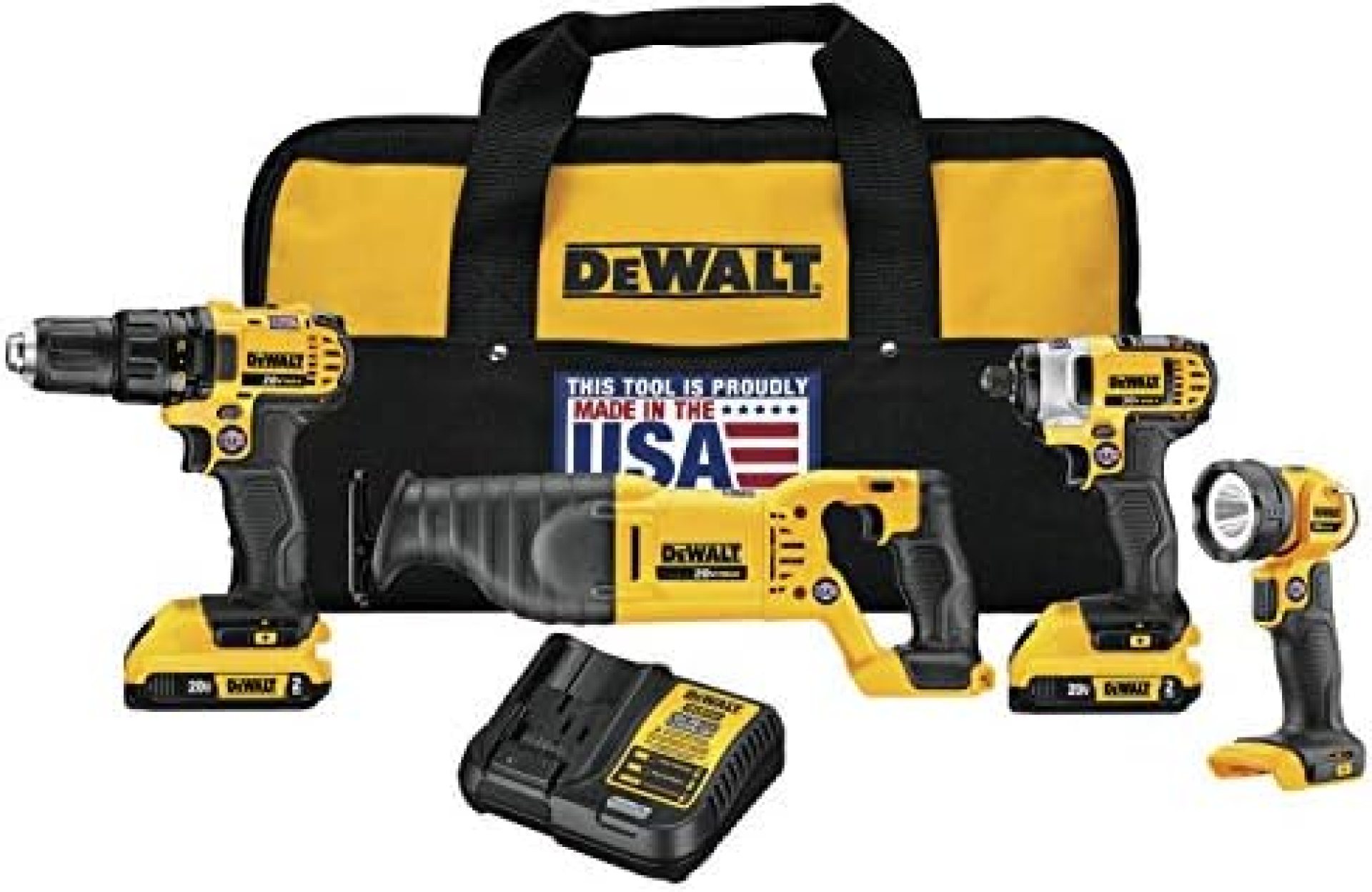 DEWALT 20V MAX Combo Kit, Compact 4-Tool (DCK420D2) DEWALT 20V MAX Combo Kit, Compact 4-Tool (DCK420D2)