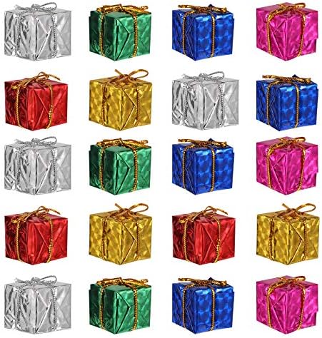 TINKSKY 24pcs Christmas Tree Small Gift Boxes Hanging Decorations Ornaments Party Favors (Random Color) TINKSKY 24pcs Christmas Tree Small Gift Boxes Hanging Decorations Ornaments Party Favors (Random Color)
