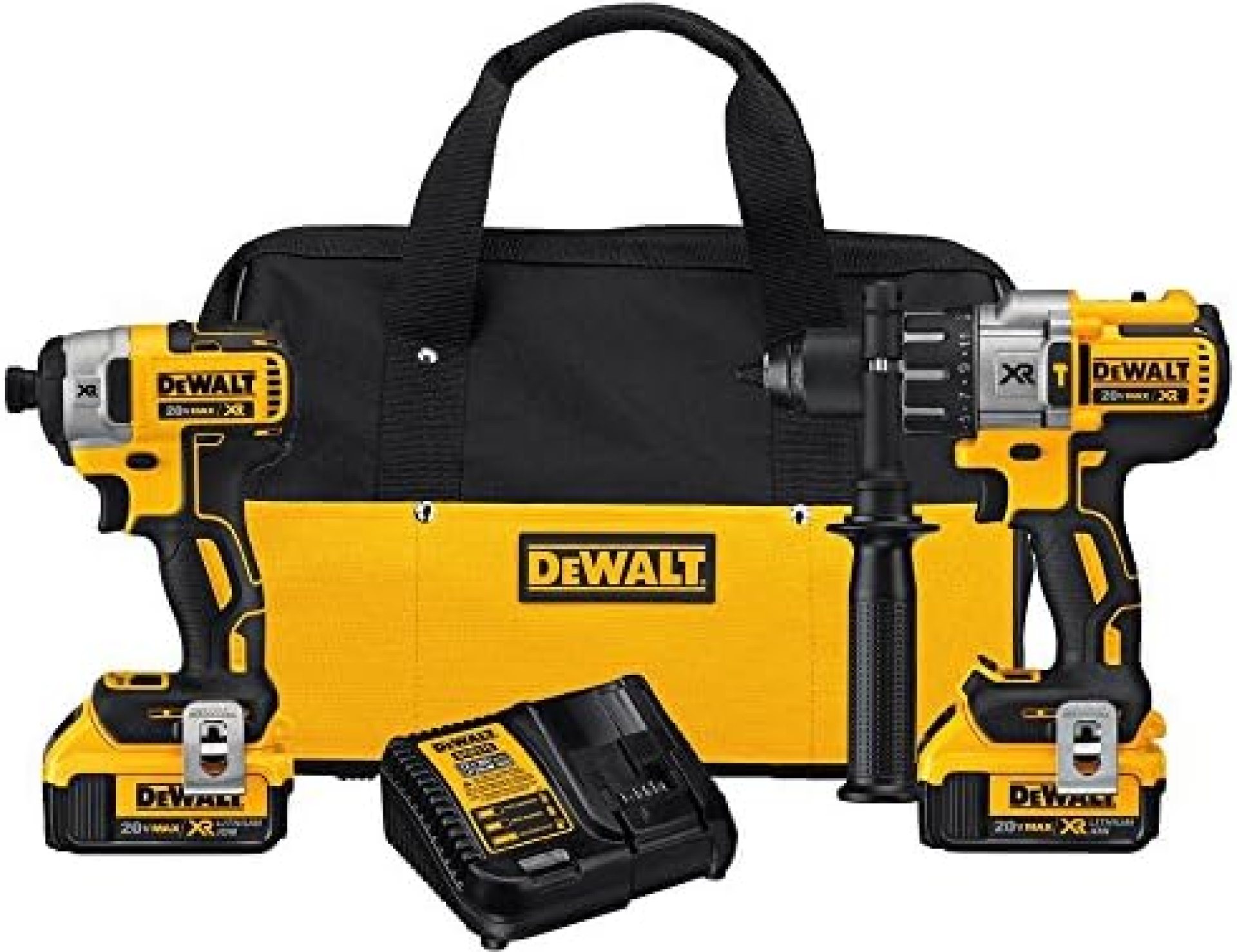 DEWALT 20V MAX XR Brushless Impact Driver and Hammer Drill Combo Kit, Premium 4.0Ah (DCK299M2) DEWALT 20V MAX XR Brushless Impact Driver and Hammer Drill Combo Kit, Premium 4.0Ah (DCK299M2)