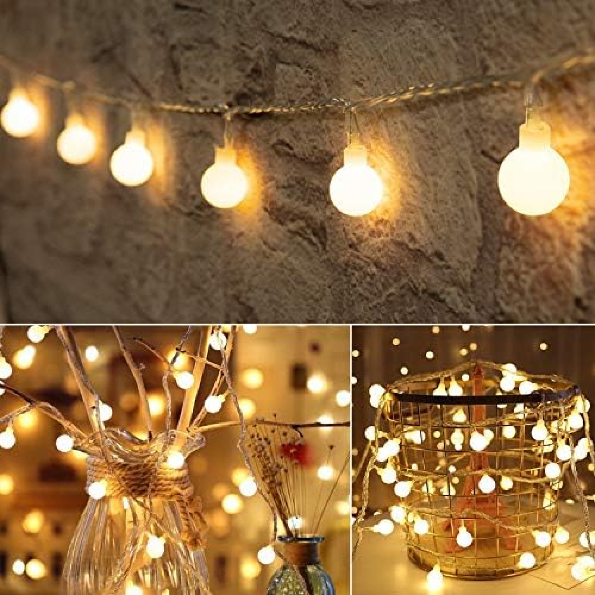 33 Feet 100 Led Mini Globe String Lights, Fairy String Lights Plug in, 8 Modes with Remote, Decor for Indoor Outdoor Party Wedding Christmas Tree Garden, Warm White 33 Feet 100 Led Mini Globe String Lights, Fairy String Lights Plug in, 8 Modes with Remote, Decor for Indoor Outdoor Party Wedding Christmas Tree Garden, Warm White